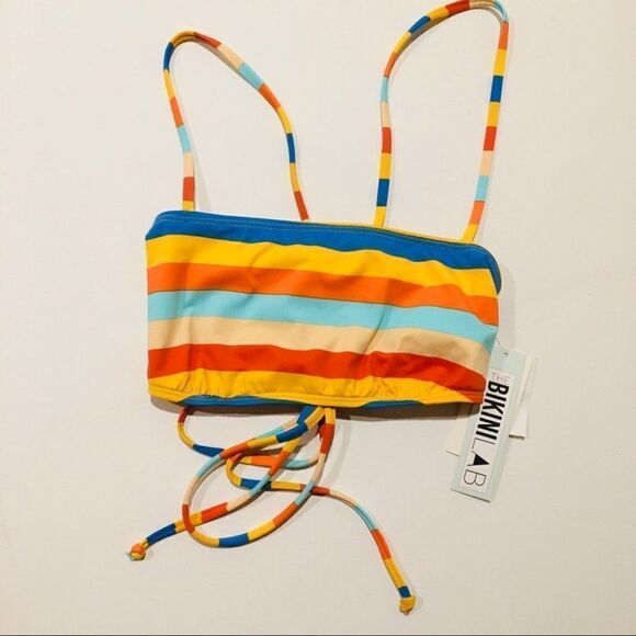 The Bikini Lab Rainbow Stripe Bikini Top - Picture 2 of 6